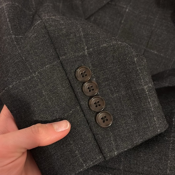 J. Crew | Thompson Windowpane Blazer Jacket In Grey Size 38R - Picture 5 of 5